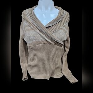 Cozy Tan Knit Sweater Cato‎ Size Large